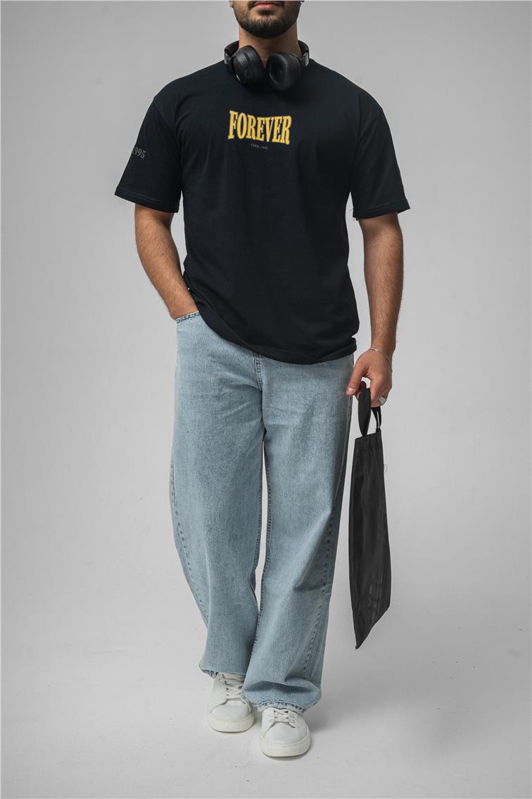 FOREVER Oversize T-Shirt Lacivert
