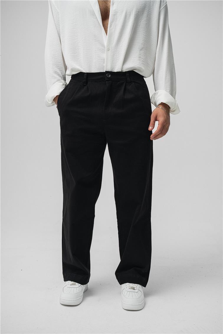 Gabardin Baggy Pant. Siyah