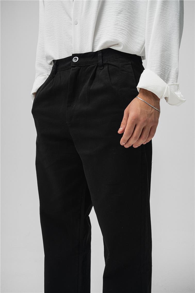 Gabardin Baggy Pant. Siyah