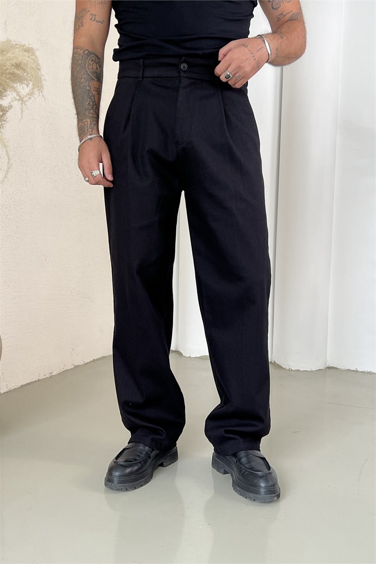 Gabardin Bol Kot Pantolon Siyah