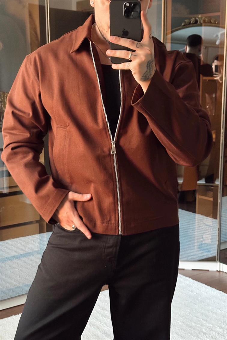 Gabardin Kot Ceket Kahve