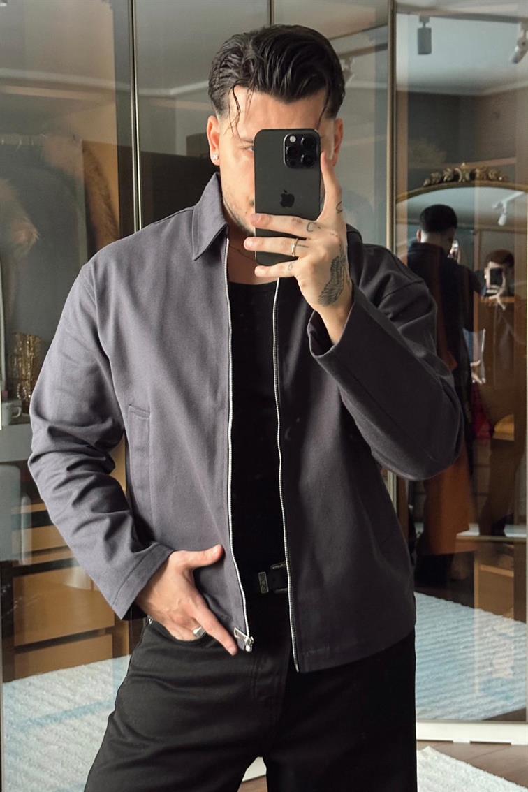 Gabardin Kot Ceket Lacivert