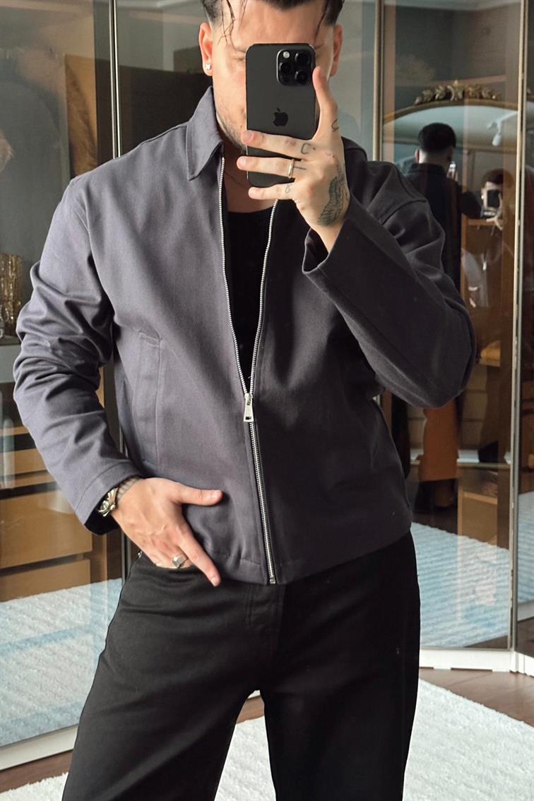 Gabardin Kot Ceket Lacivert