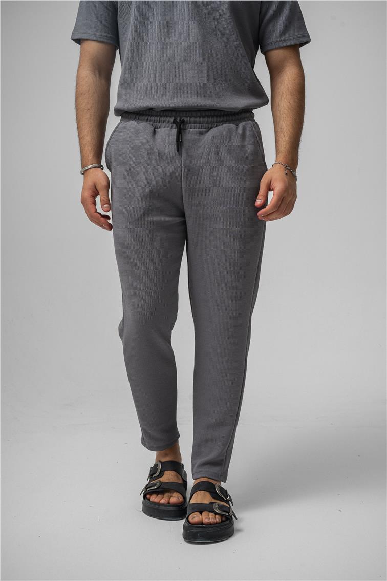 Gizli Kabartma Boyfriend Eşofman Gri