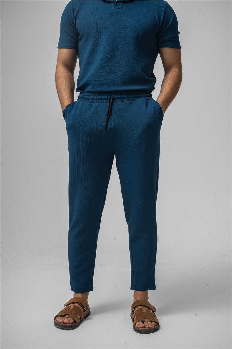 Gizli Kabartma Boyfriend Eşofman Lacivert