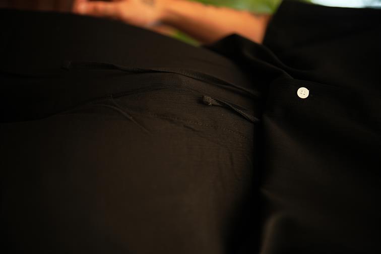 Keten Basic Bol Kalıp Şort Siyah