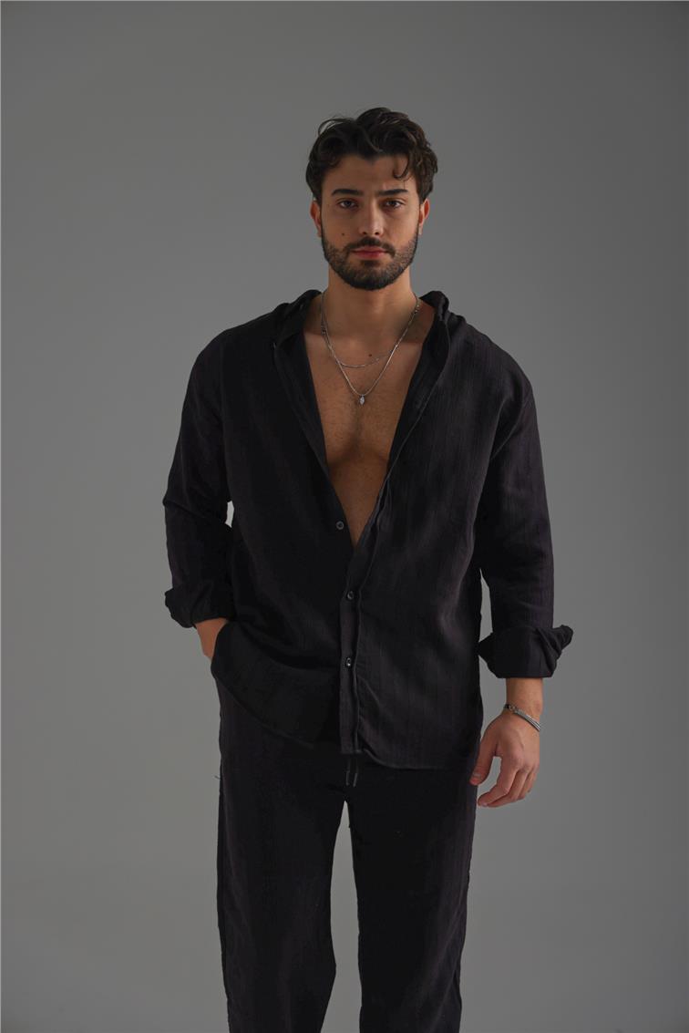 Keten İşlemeli Takım Siyah