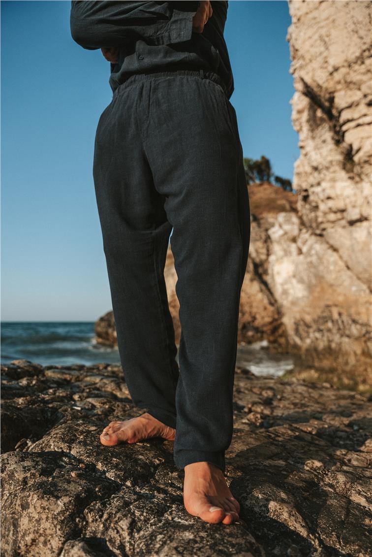 Keten Pantolon Lacivert