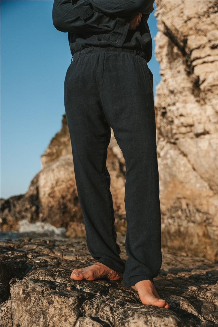 Keten Pantolon Lacivert