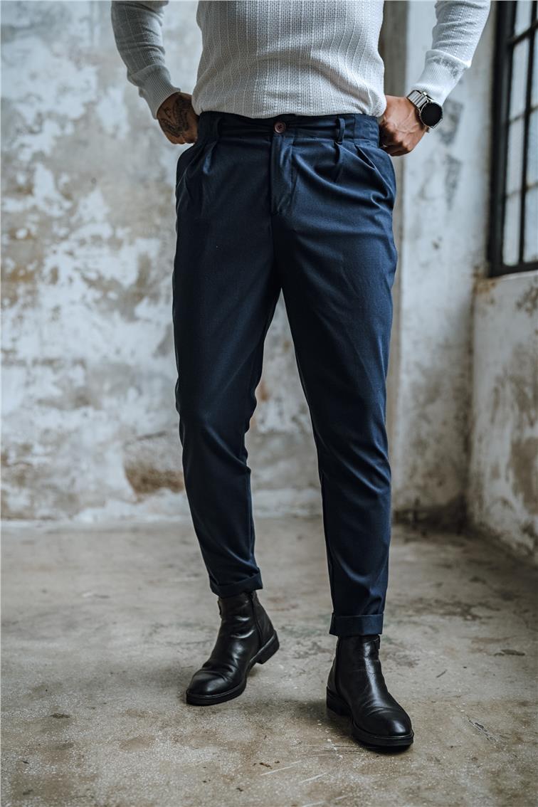 Klasik Basic Kalem Pantolon Lacivert