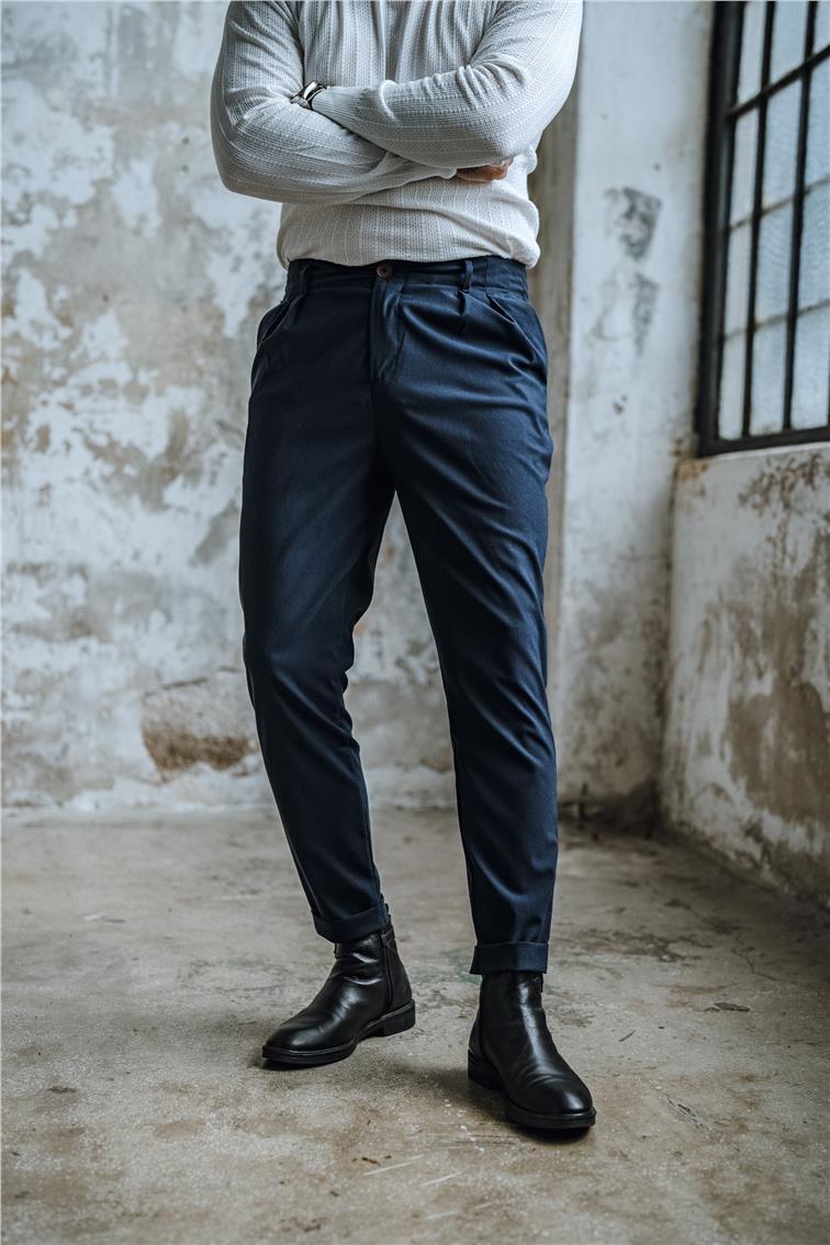 Klasik Basic Kalem Pantolon Lacivert