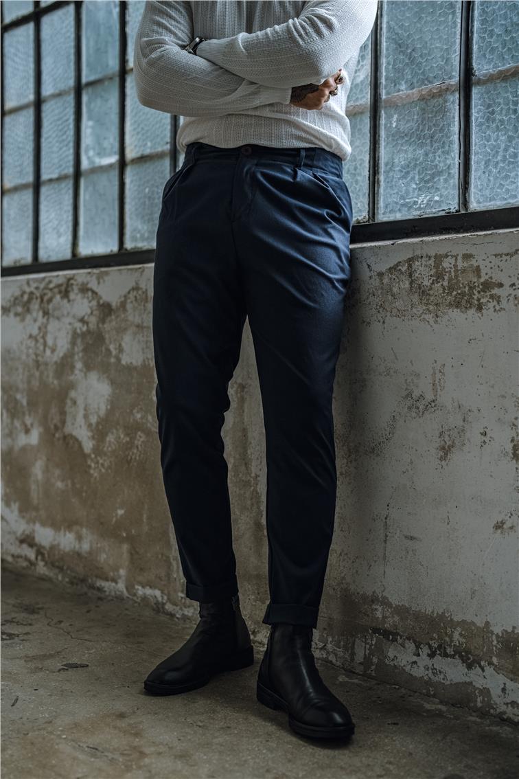 Klasik Basic Kalem Pantolon Lacivert