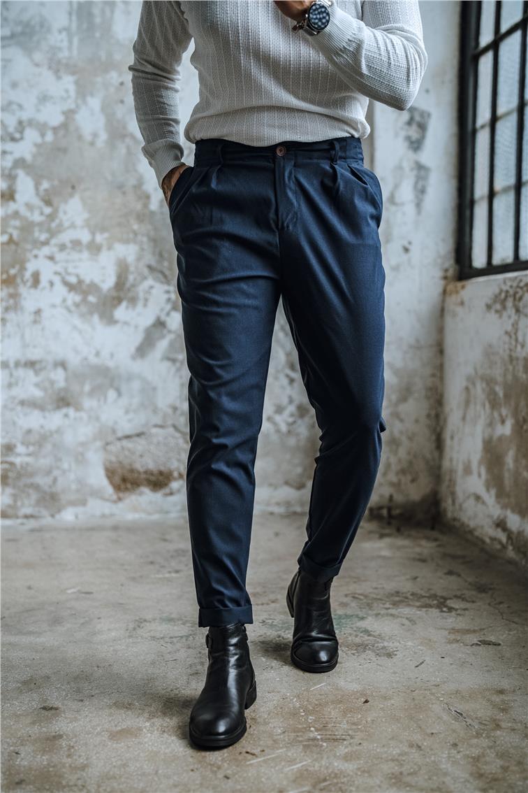 Klasik Basic Kalem Pantolon Lacivert