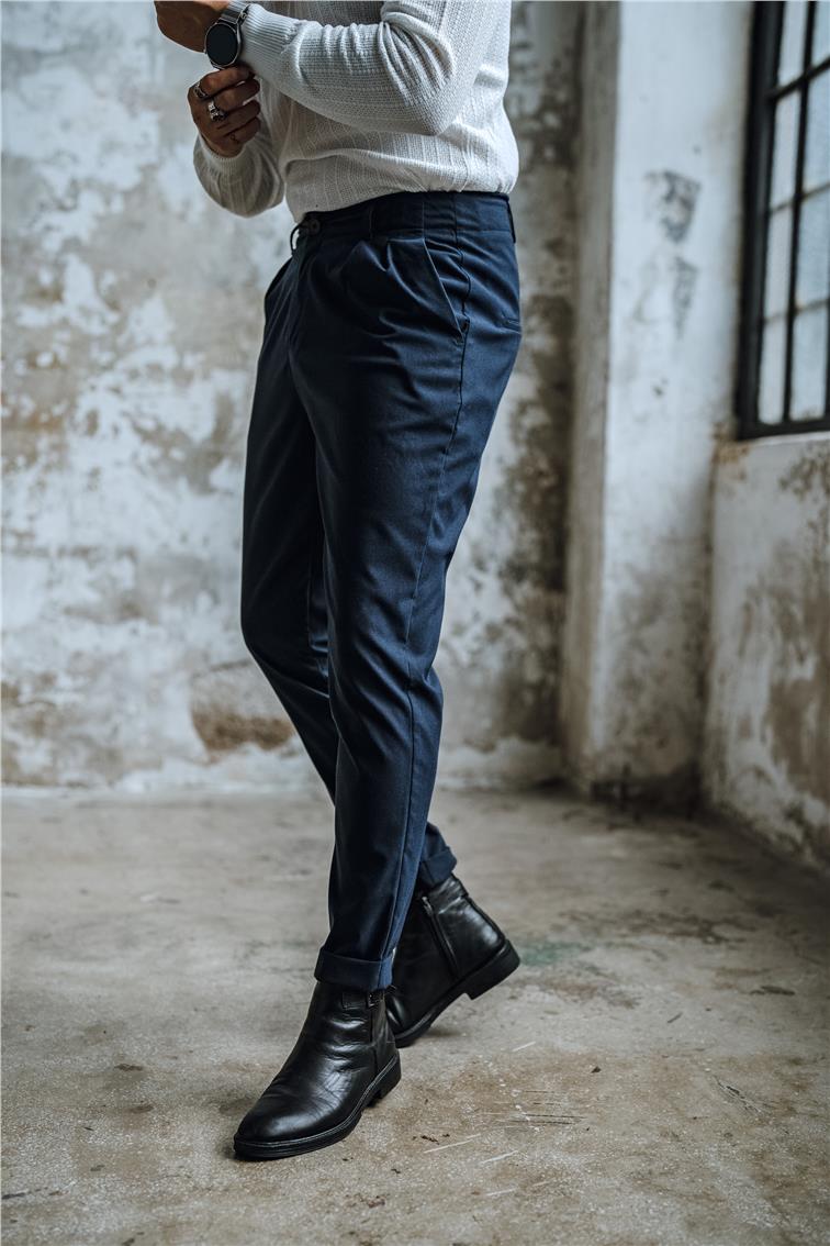 Klasik Basic Kalem Pantolon Lacivert