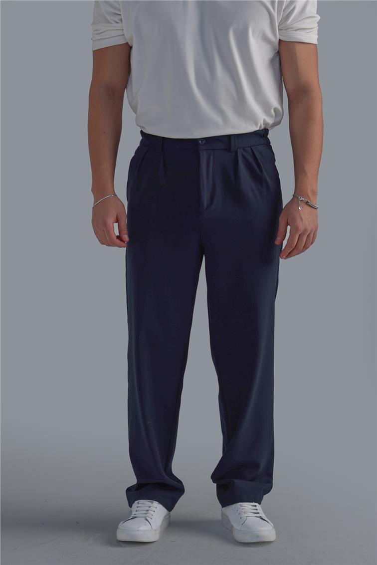 Klasik Bol Baggy Pantolon Lacivert