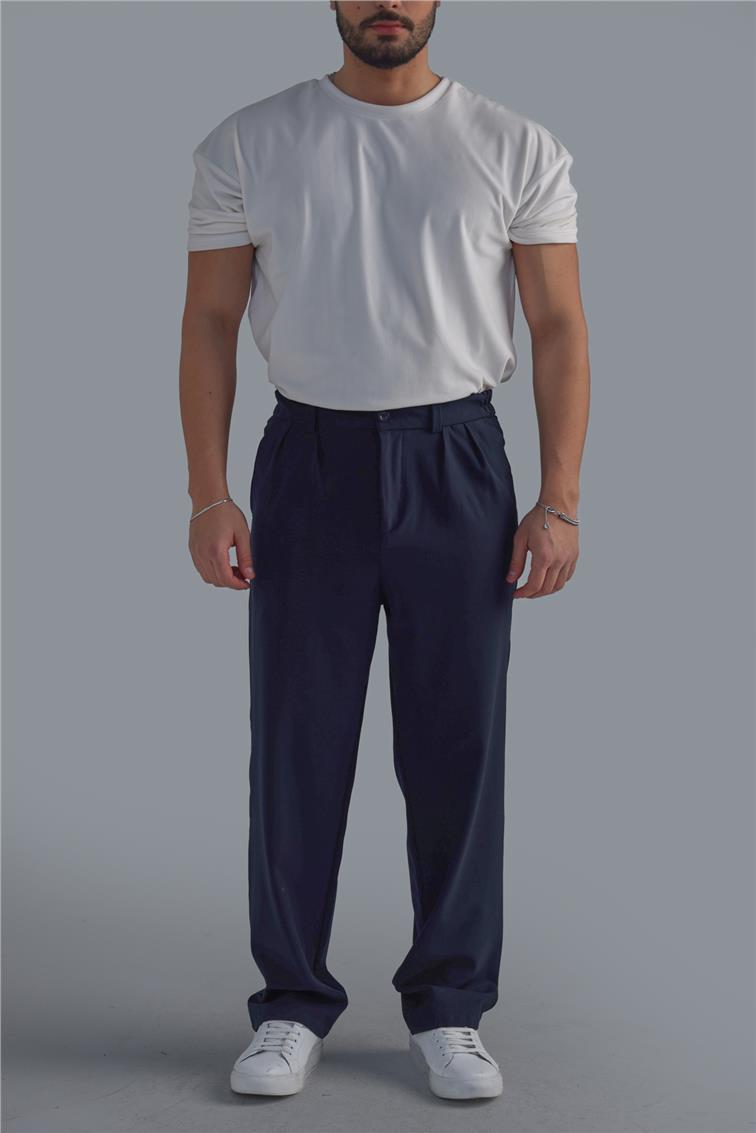 Klasik Bol Baggy Pantolon Lacivert