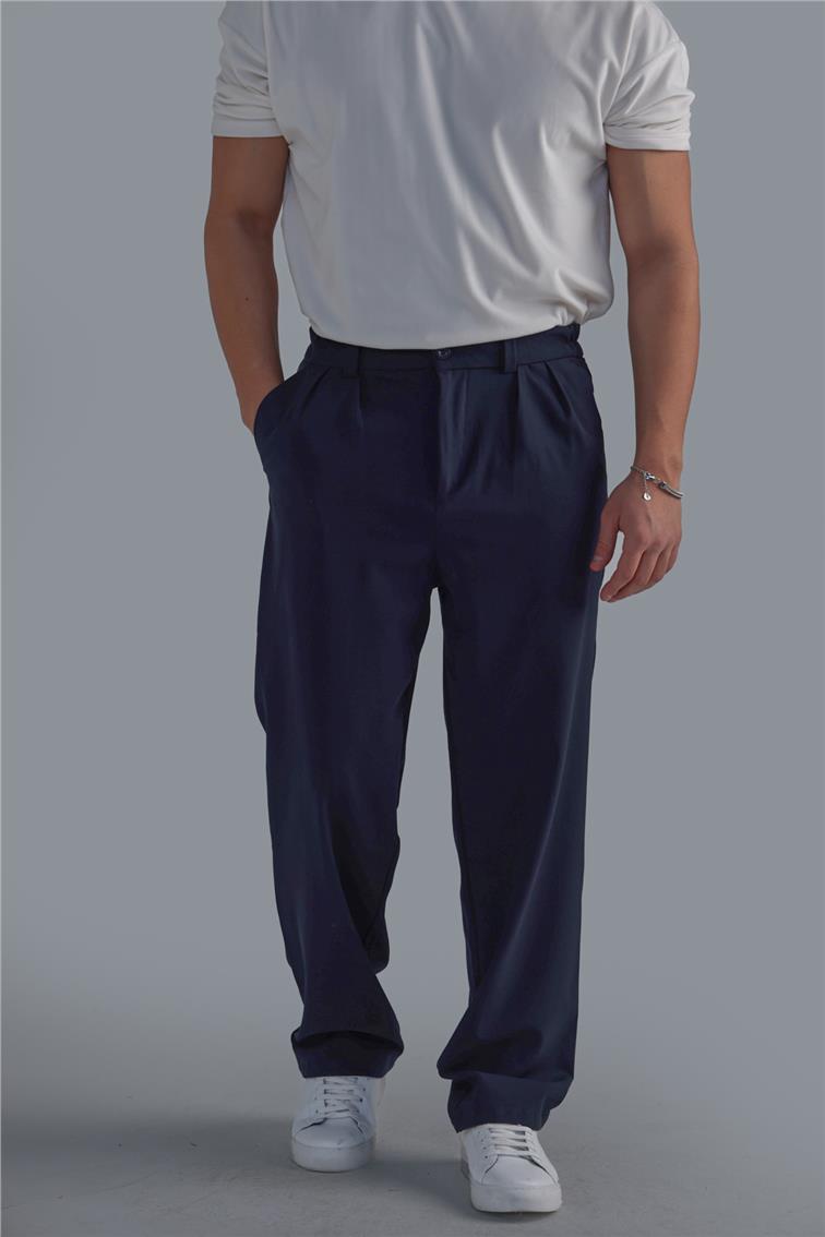 Klasik Bol Baggy Pantolon Lacivert