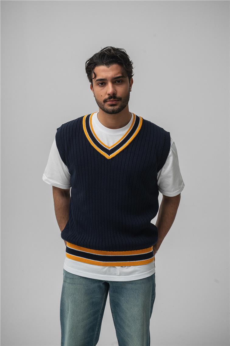 Knit Sıfır Kol Lacivert