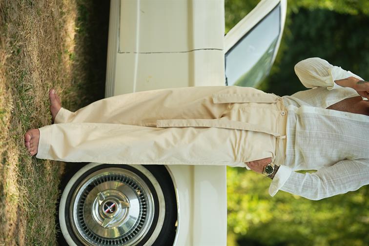 Kuşaklı Baggy Pantolon Krem