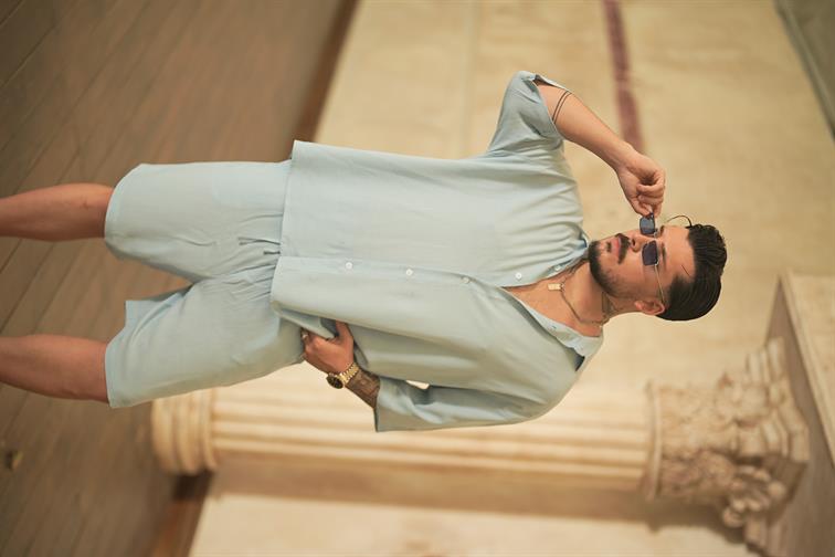 Light Kısa Kol Oversize Gömlek Açık Mavi