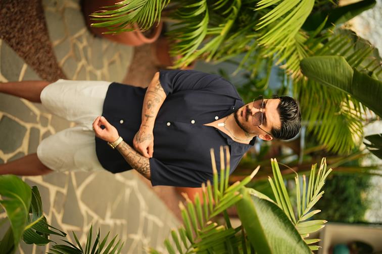 Light Kısa Kol Oversize Gömlek Lacivert