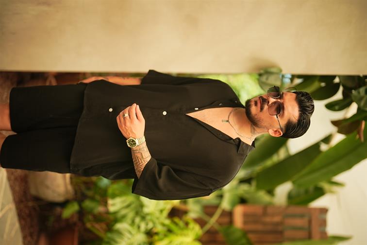 Light Kısa Kol Oversize Gömlek Siyah