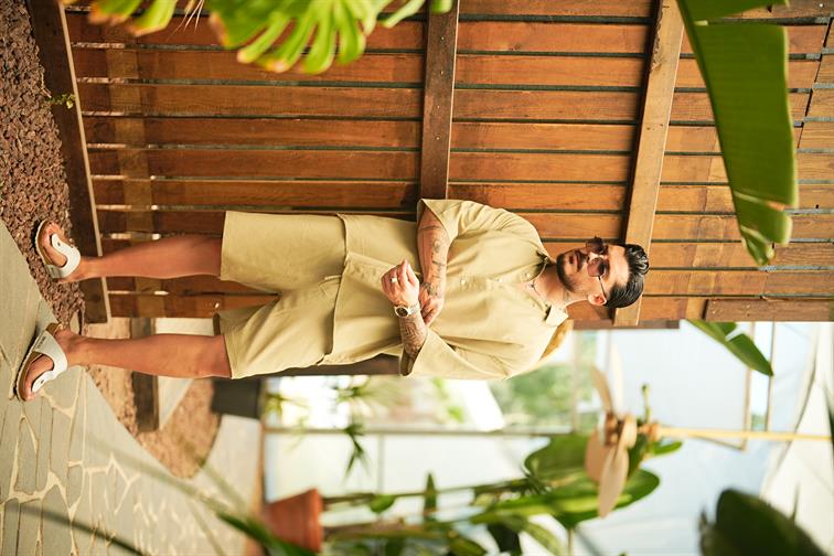 Light Kısa Kol Oversize Gömlek Yeşil