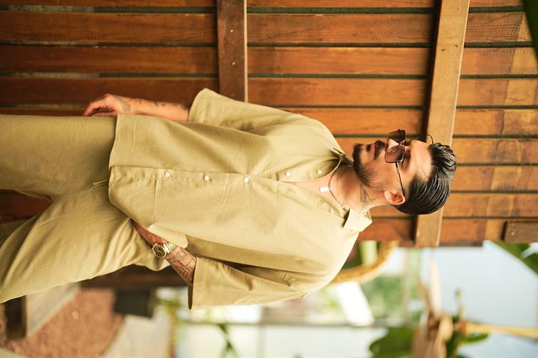 Light Kısa Kol Oversize Gömlek Yeşil