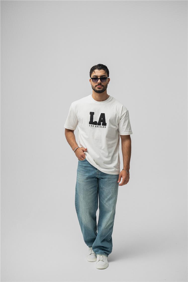 LosAngeles Oversize T-Shirt Beyaz