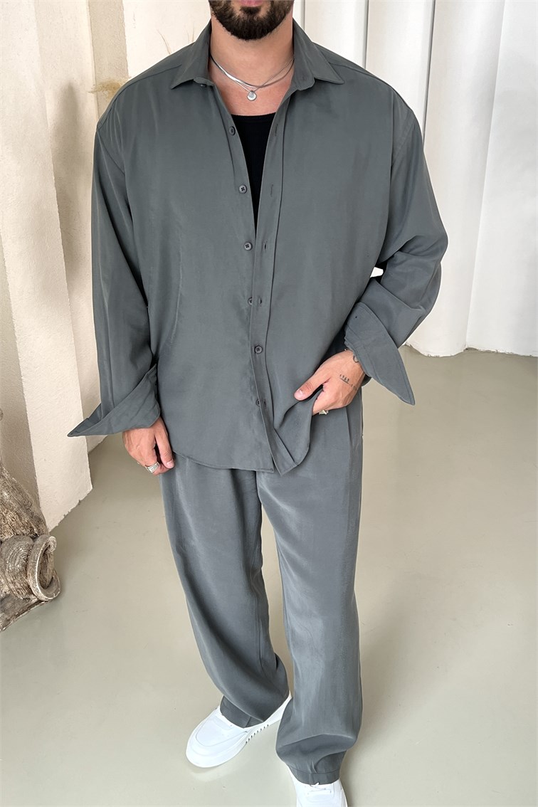 Modal Oversize Gramajlı Takım Yeşil