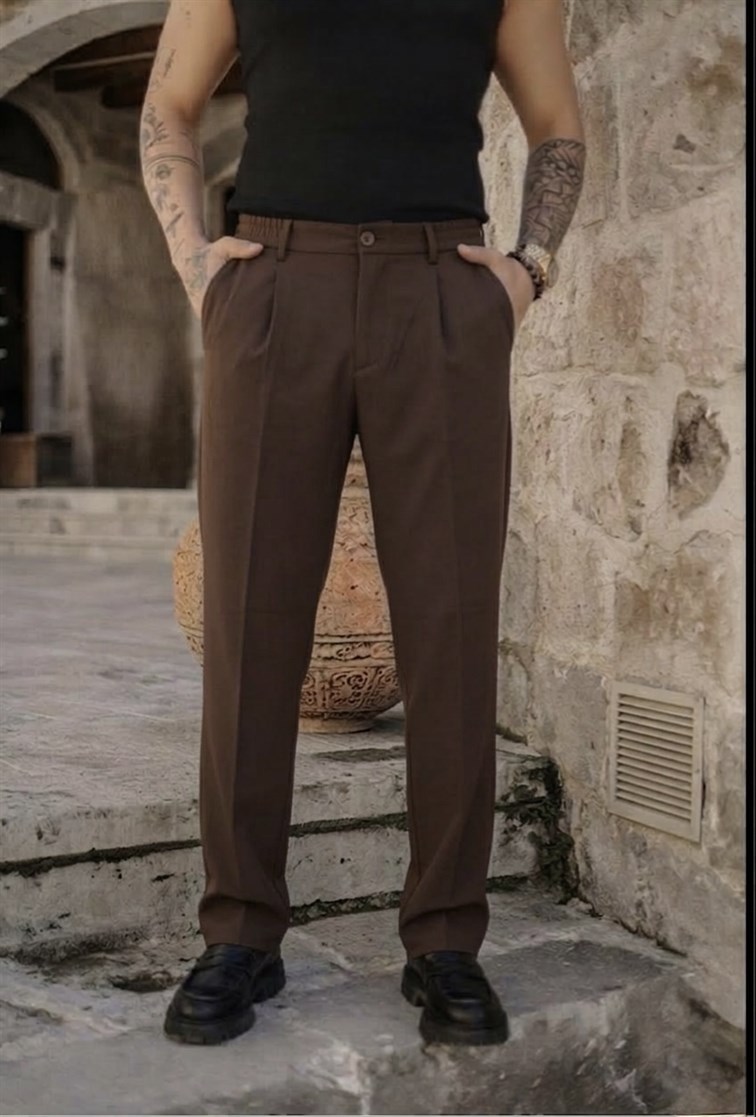 Nw Baggy Klasik Pantolon Acı Kahve