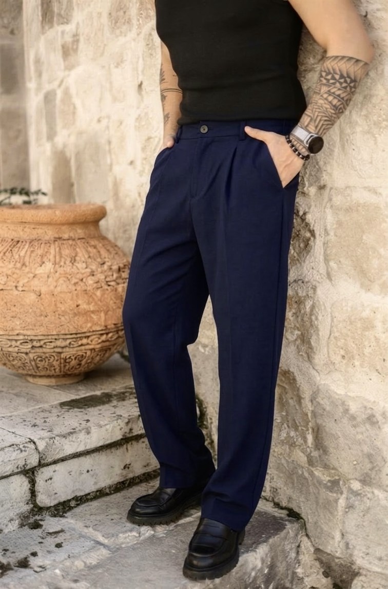 Nw Baggy Klasik Pantolon Lacivert