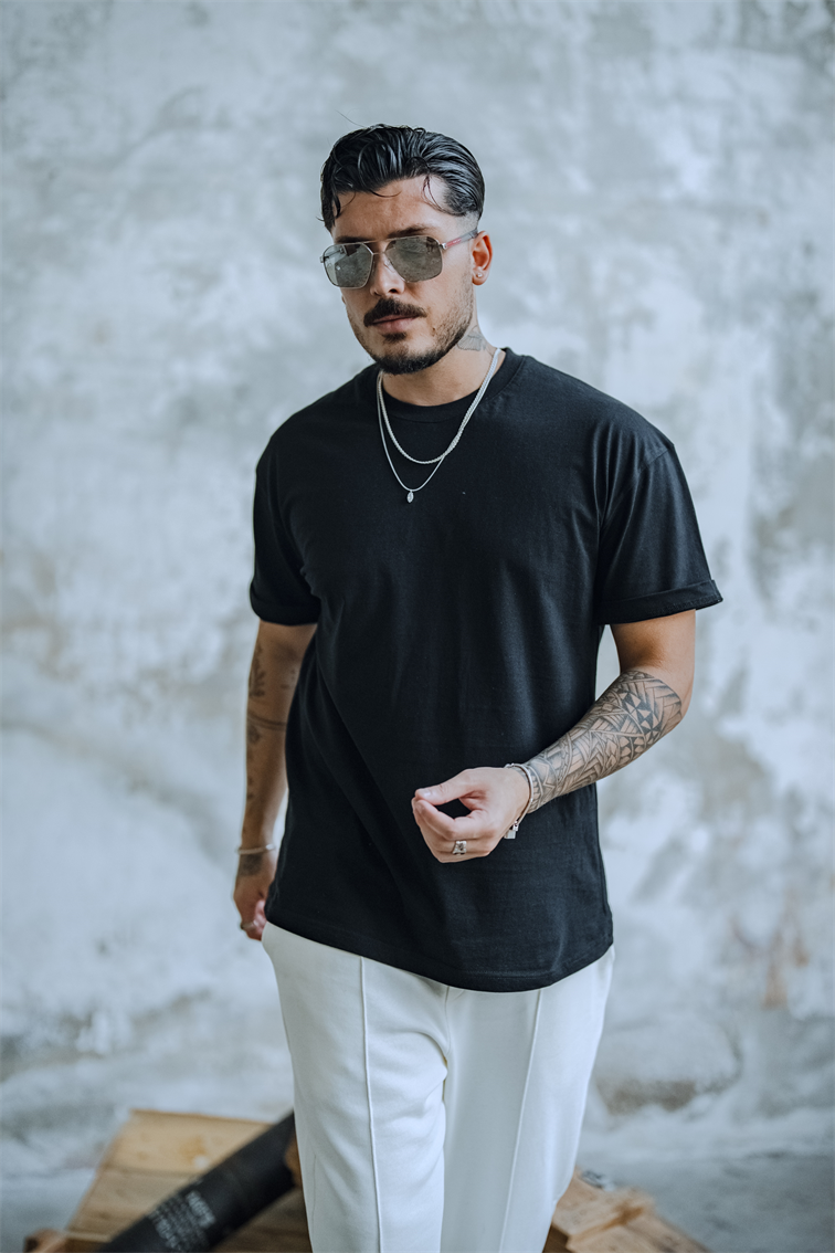 Oversize Basic Tshırt Siyah