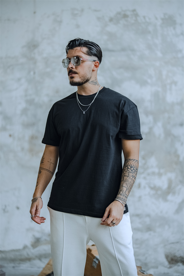 Oversize Basic Tshırt Siyah