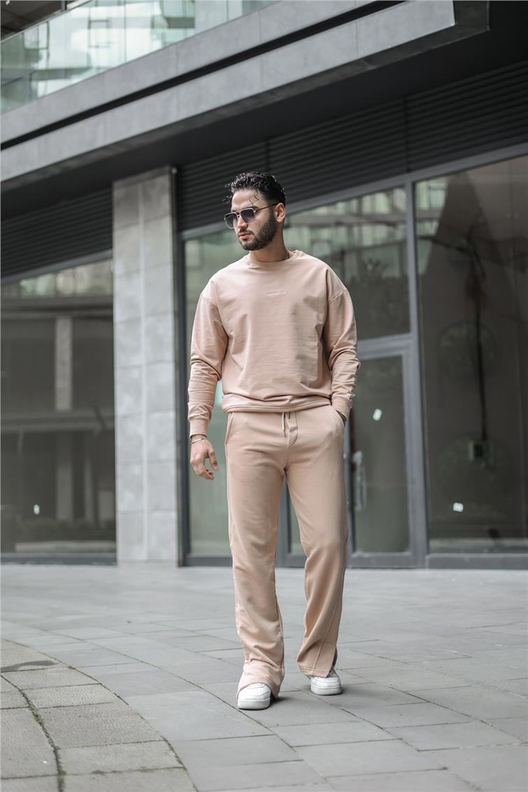 Paça Detaylı Baggy Eşofman Camel