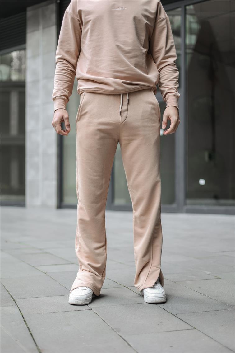 Paça Detaylı Baggy Eşofman Camel