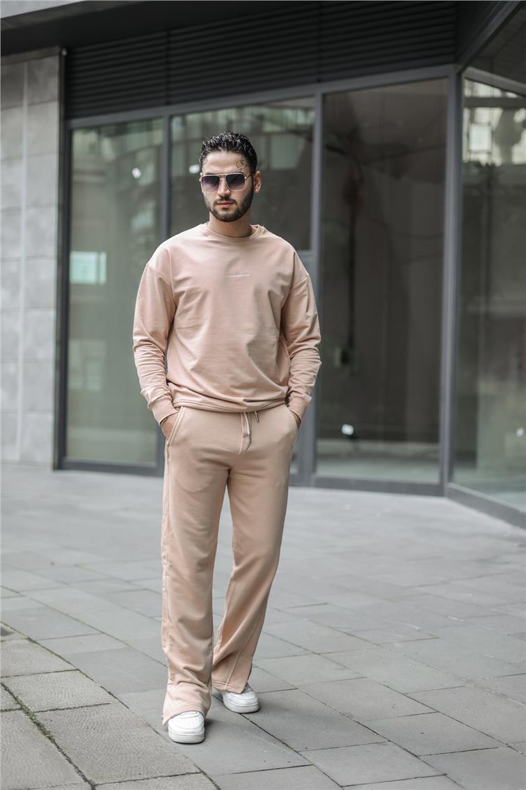 Paça Detaylı Baggy Eşofman Camel