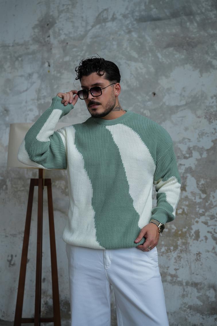 Parça Desenli Bol  Kazak Mint