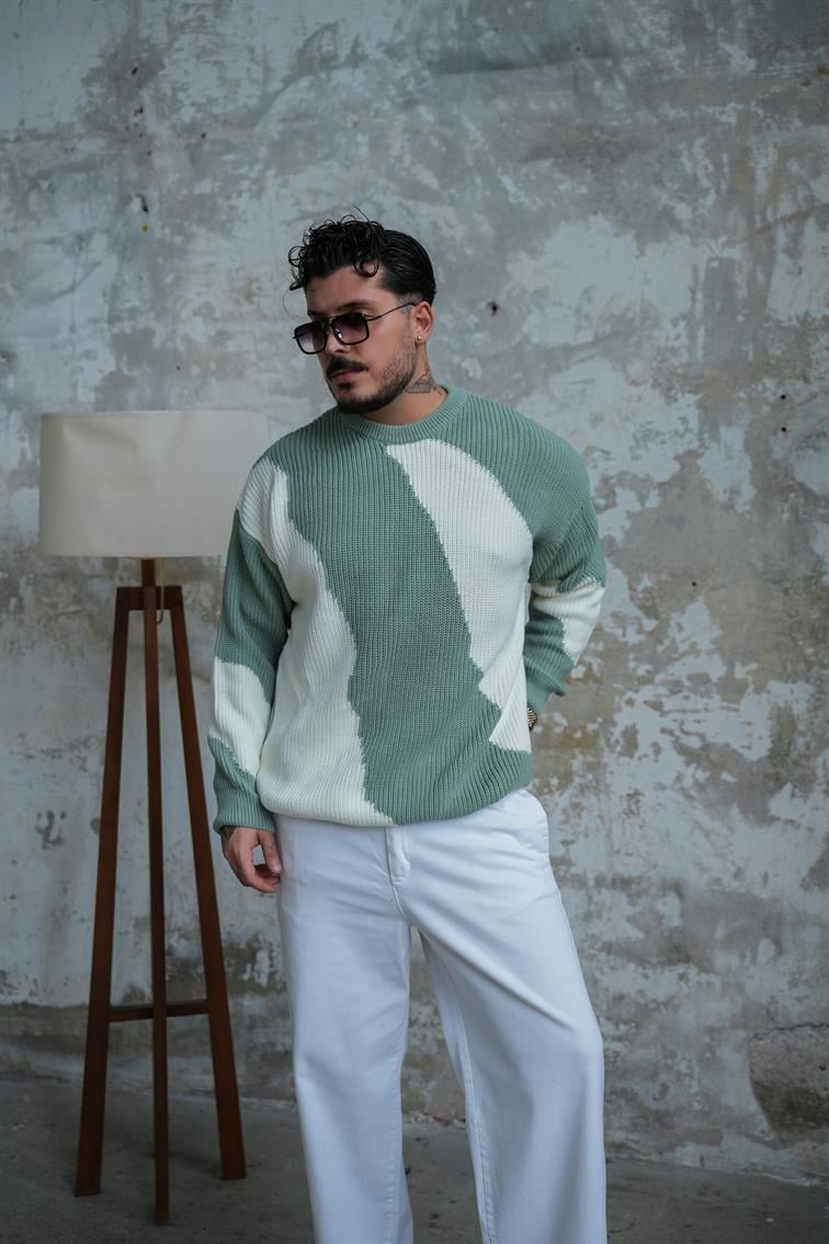 Parça Desenli Bol  Kazak Mint