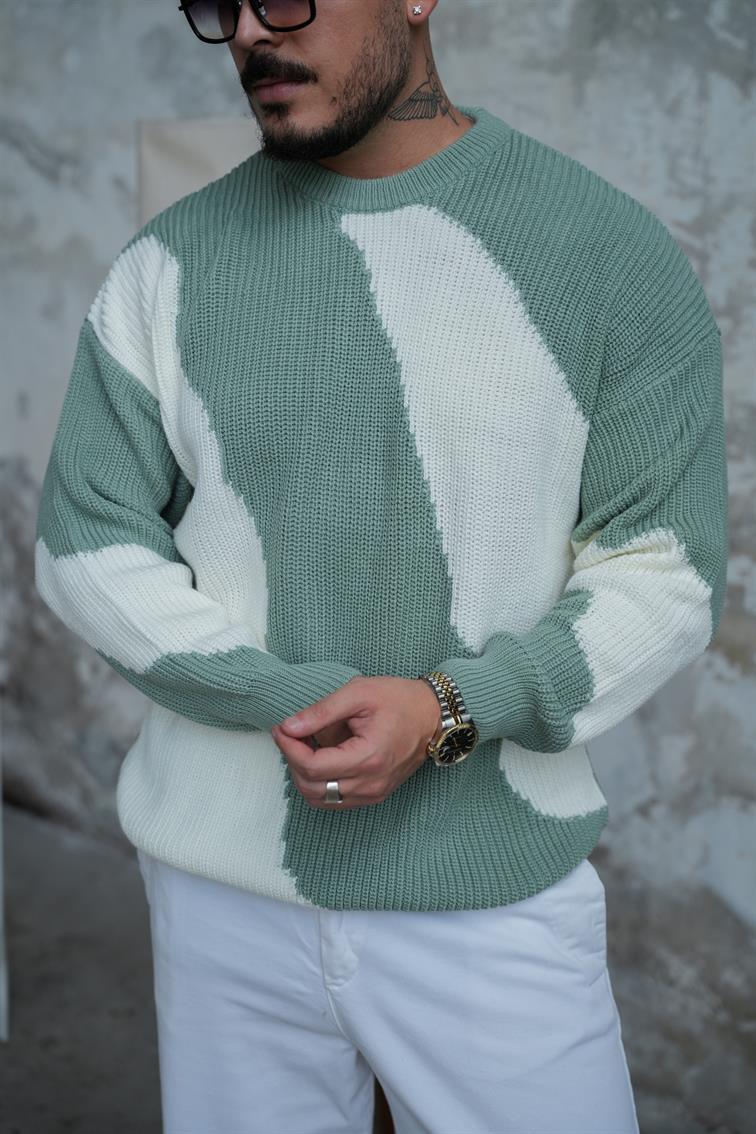 Parça Desenli Bol  Kazak Mint