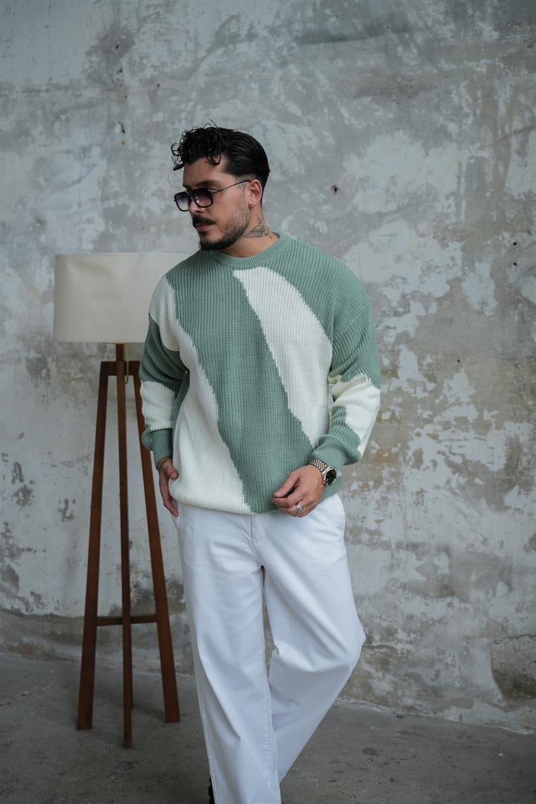 Parça Desenli Bol  Kazak Mint