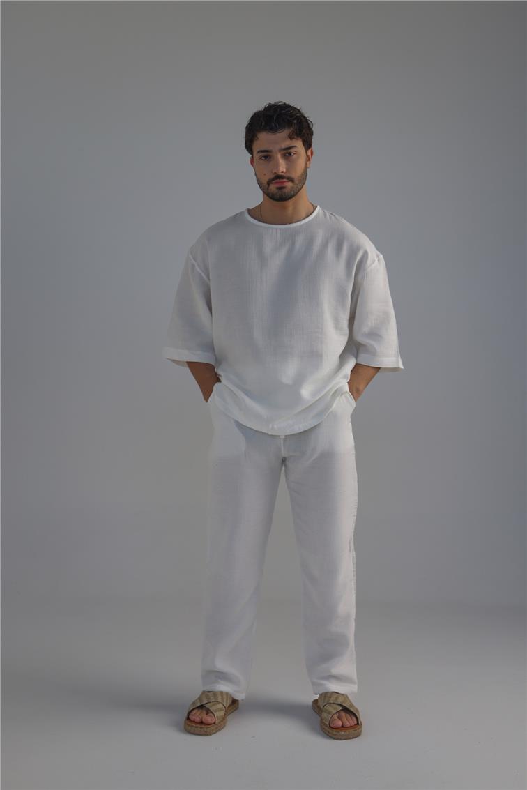 Regular Müslin Takım Beyaz