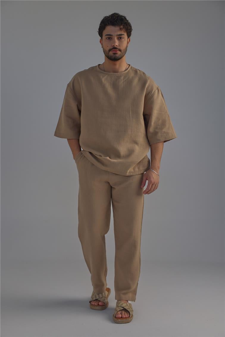 Regular Müslin Takım Vizon