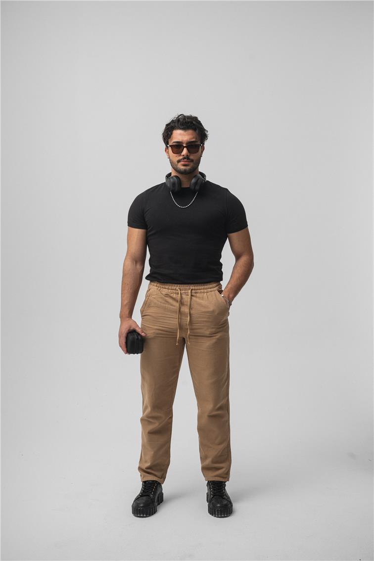 Regular Pamuklu Kot Pant. Kahve