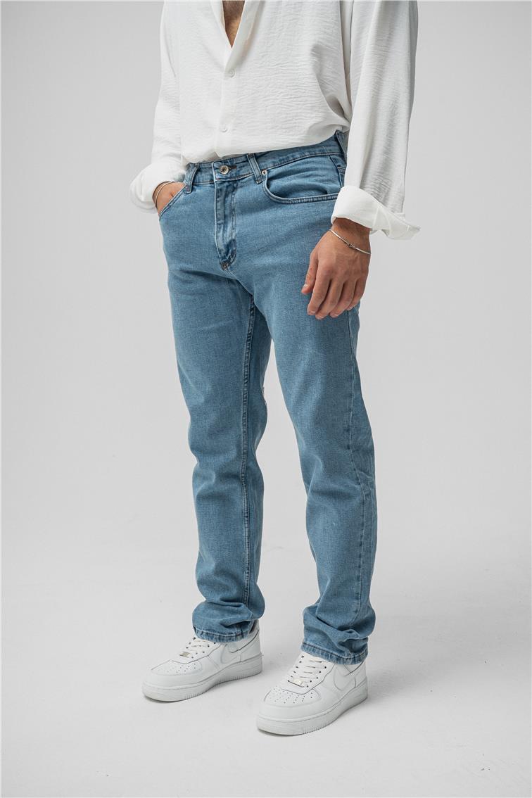 Regular Yıkamalı Jean Mavi