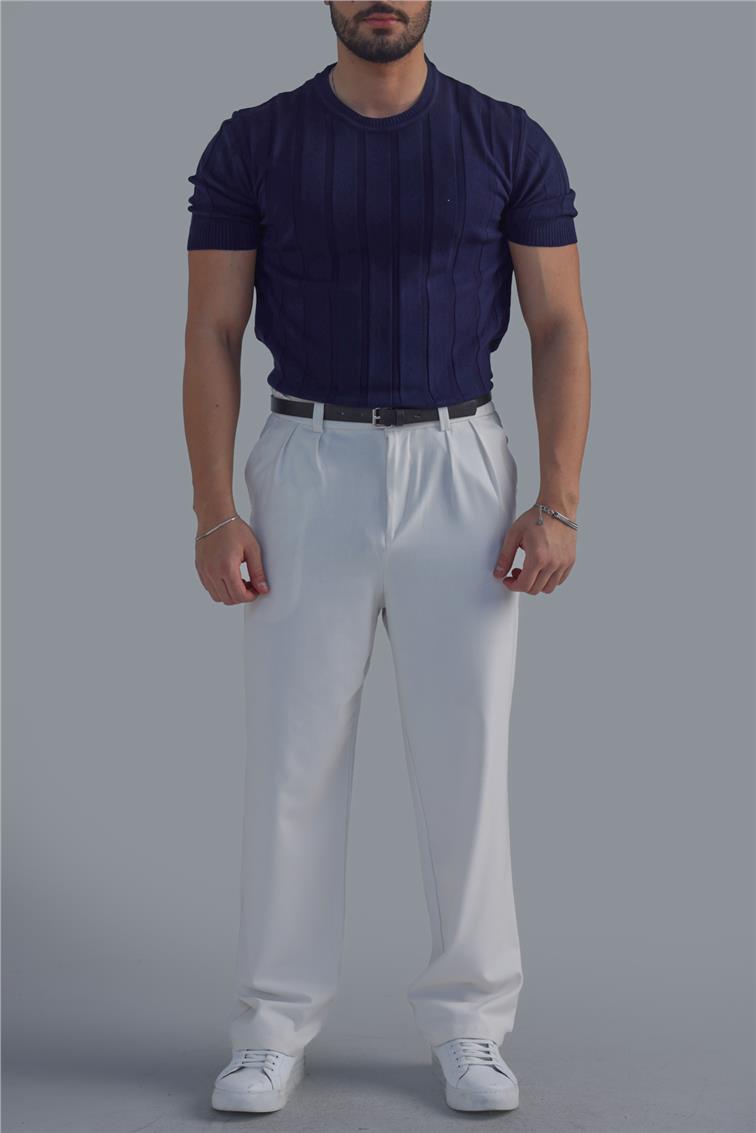 Relaxed Triko T-Shirt Lacivert