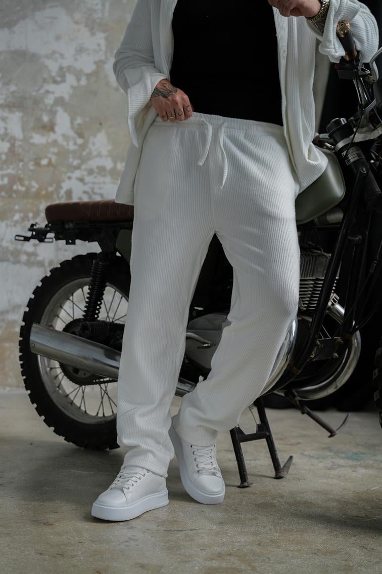 Renzo Fitilli Pant Beyaz
