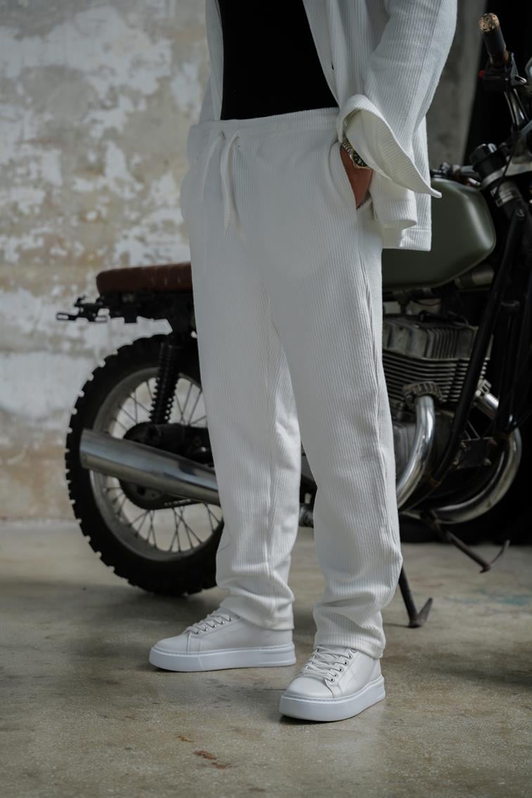 Renzo Fitilli Pant Beyaz