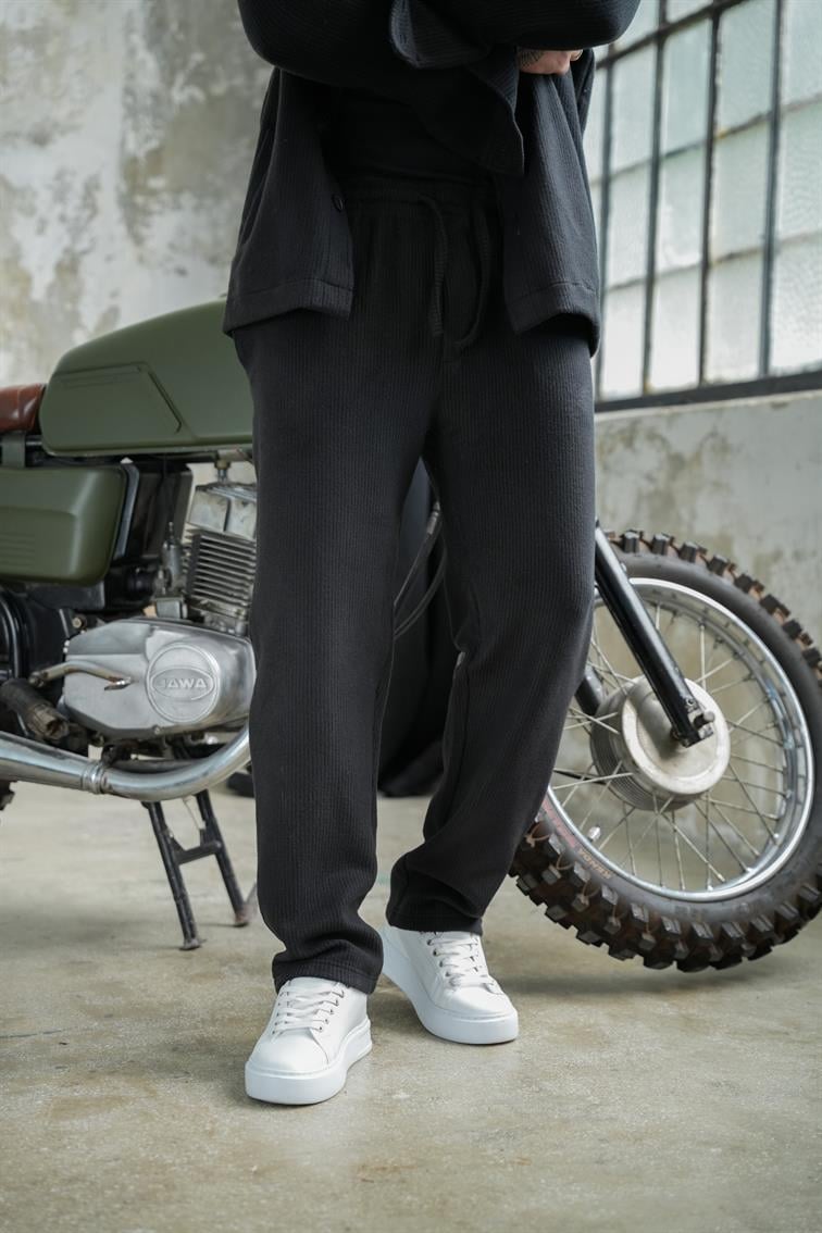 Renzo Fitilli Pant Siyah