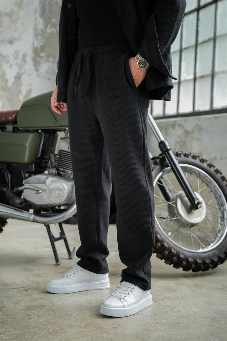 Renzo Fitilli Pant Siyah